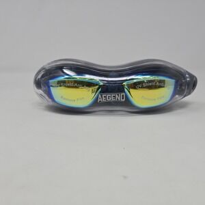 Aegend Swimming Goggles Adult Black Adjustable With Case ‎ New